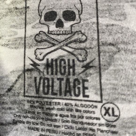 High Voltage Men’s Camo Good Vibes Crew Neck T-Shirt Size XL Cotton Blend - Picture 3 of 6